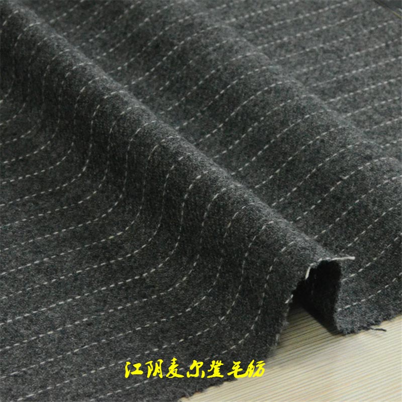 豎條呢 豎條法蘭呢380克50%羊毛法蘭呢